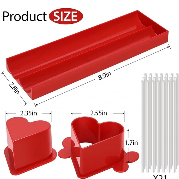 Red Heart Cake Pop Mold Set - Picture 2 of 5